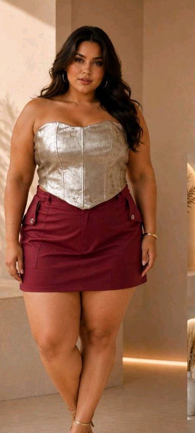 Crooped Plus Size Colete